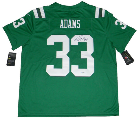 JAMAL ADAMS AUTOGRAPHED NEW YORK JETS COLOR RUSH NIKE LIMITED JERSEY BECKETT