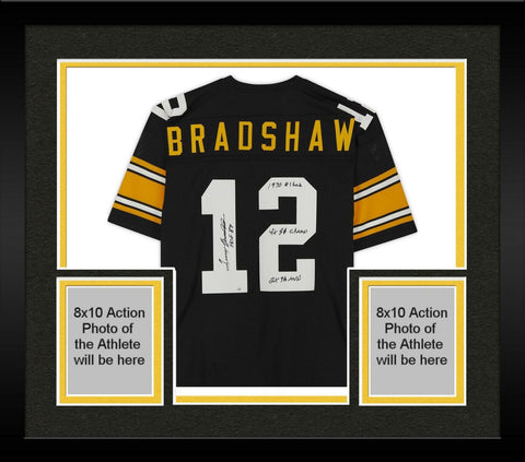 FRMD Terry Bradshaw Steelers Signed Mitchell&Ness Auth Jersey w/Mult Ins LE/12