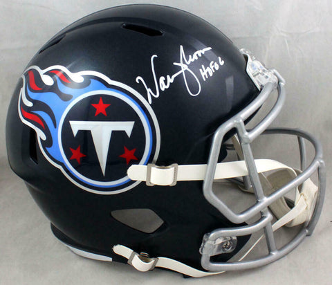 Warren Moon Signed Tennessee Titans F/S Speed Helmet w/HOF-Beckett W Auth *White