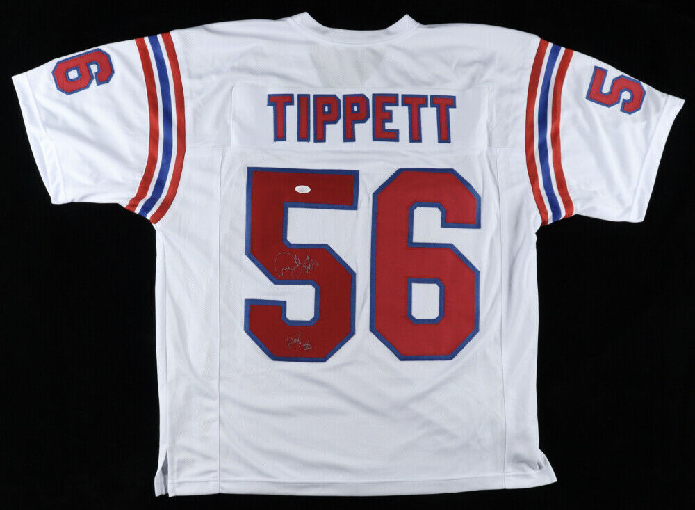 Andre Tippett Signed New England Patriots Jersey (JSA COA) SB.XX