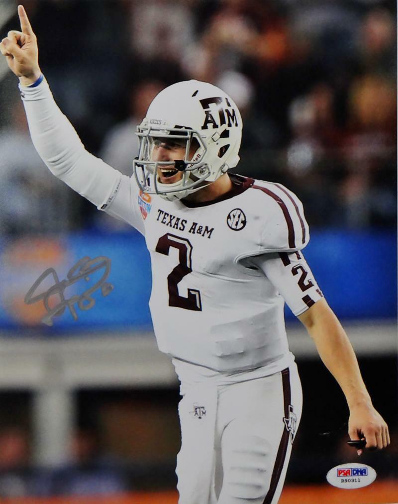 Framed Autographed/Signed Johnny Manziel 33x42 Texas A&M Maroon College  Football Jersey JSA COA