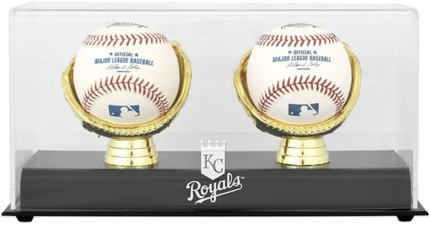Royals Gold Glove Double Baseball Logo Display Case - Fanatics