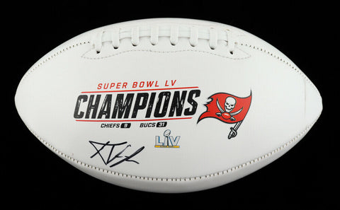 Ke'Shawn Vaughn Signed Buccaneers Super Bowl LV Champions Logo Football Fanatics
