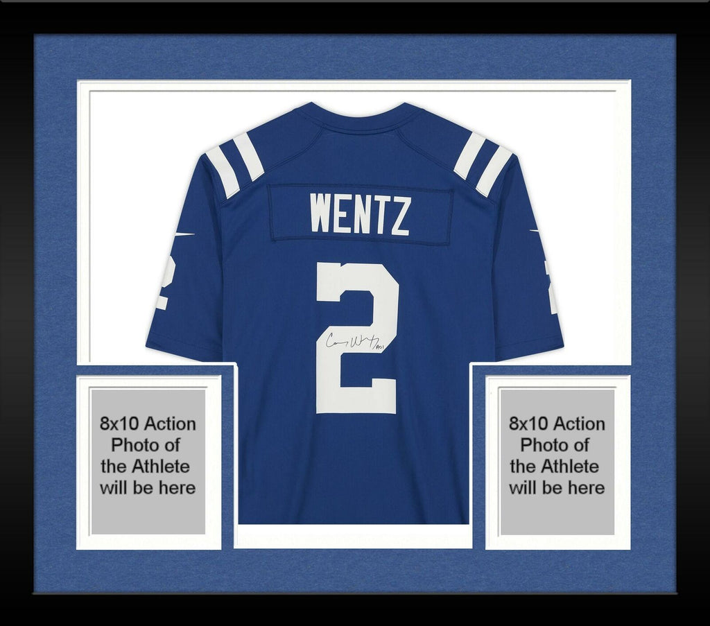Fanatics Authentic Framed Carson Wentz Indianapolis Colts Autographed Blue Nike Game Jersey