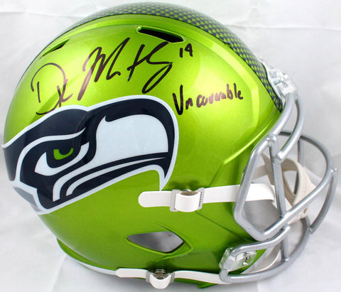DK Metcalf Autographed Seattle Seahawks F/S Flash Speed Helmet w/Insc.-BAW Holo