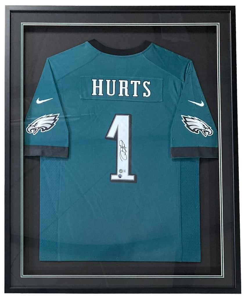 Jalen Hurts Signed Framed Philadelphia Eagles Green Nike Game Jersey B –  Super Sports Center
