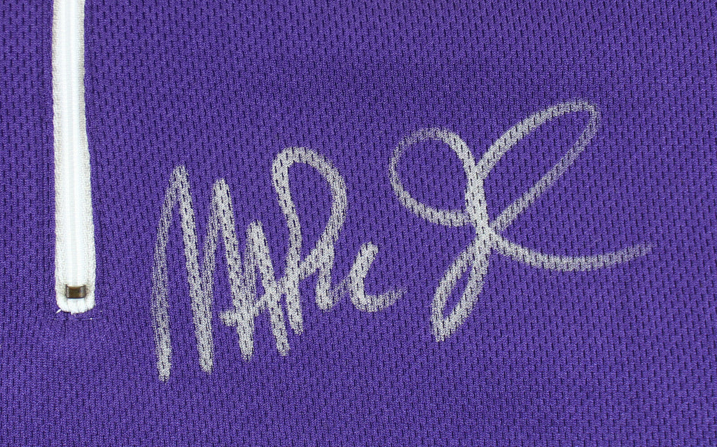 Lakers Magic Johnson Authentic Signed Purple Nike Warmup Shirt BAS Wit  #W205616
