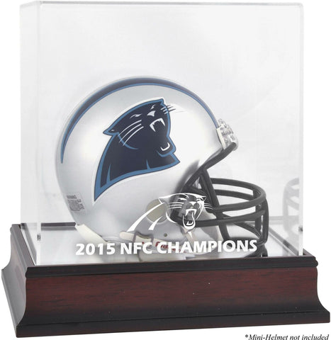 Carolina Panthers 2015 NFC Conference Champs Logo Mini Helmet Display Case
