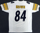 PITTSBURGH STEELERS ANTONIO BROWN AUTOGRAPHED WHITE JERSEY BECKETT BAS 126632