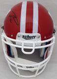 RUSSELL WILSON AUTOGRAPHED RED WISCONSIN FULL SIZE AUTHENTIC HELMET RW 178964
