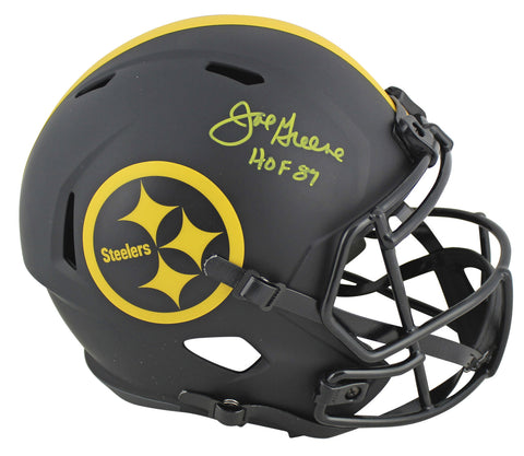 Steelers Joe Greene "HOF 87" Signed Eclipse F/S Speed Rep Helmet BAS Witnessed