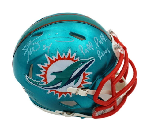 Ricky Williams Signed Dolphins Speed Flash NFL Mini Helmet - "Puff, Puff, Run"