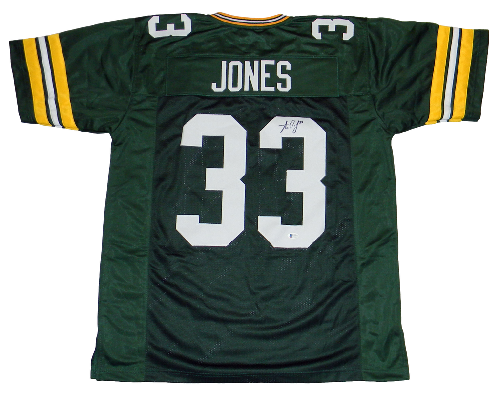AARON JONES AUTOGRAPHED SIGNED GREEN BAY PACKERS #33 GREEN JERSEY BECK –  Super Sports Center