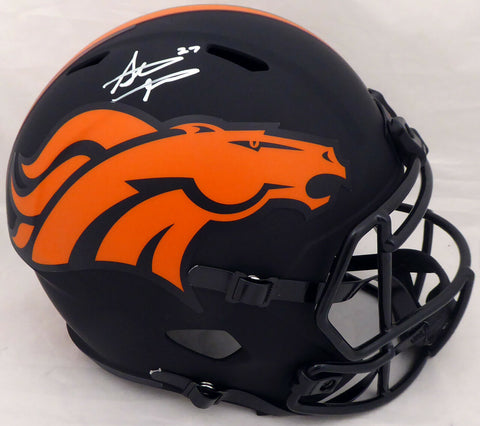 STEVE ATWATER AUTOGRAPHED BRONCOS BLACK ECLIPSE FULL SIZE SPEED HELMET 177484
