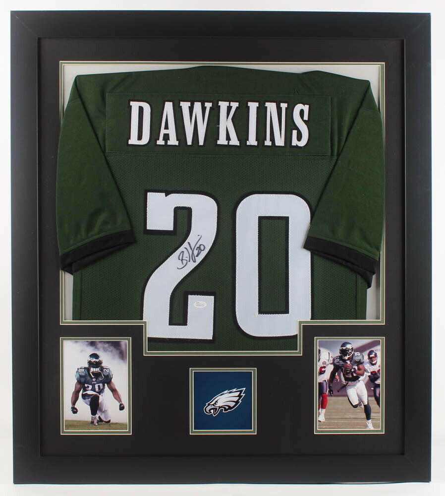 Brian Dawkins Signed Philadelphia Eagles 31x35 Custom Framed Jersey (J –  Super Sports Center