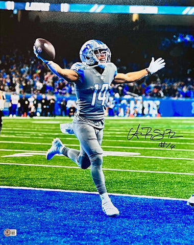 AMON-RA ST BROWN AUTOGRAPHED SIGNED DETROIT LIONS 16x20 PHOTO BECKETT