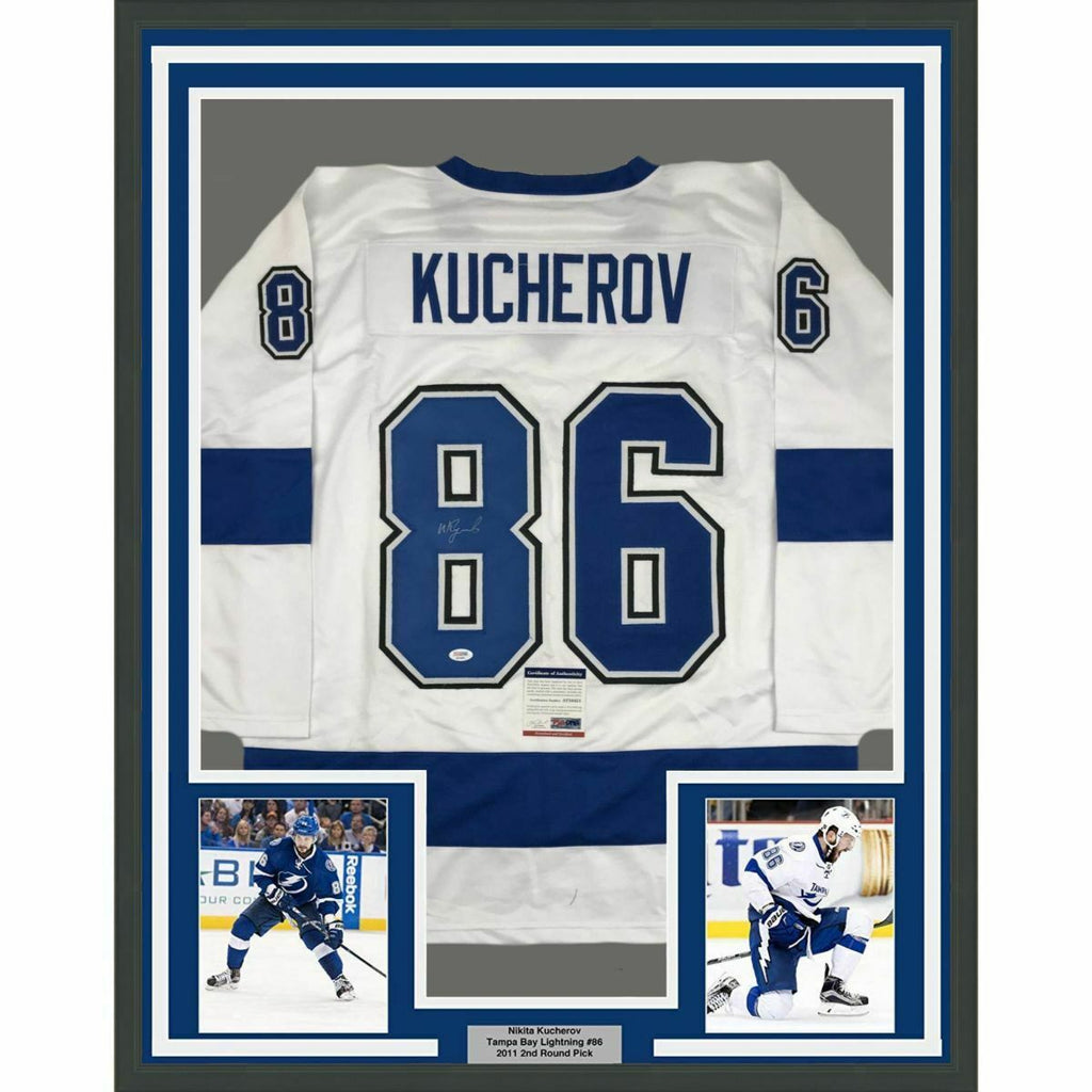 Framed Nikita Kucherov Tampa Bay Lightning Autographed Blue