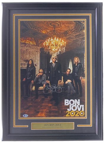 Jon Bon Jovi Signed Framed 11x17 Bon Jovi 2020 Tour Poster Photo BAS
