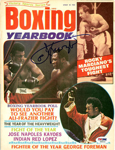 Joe Frazier Autographed Signed Boxing Yearbook Magazine Cover PSA/DNA #S48496