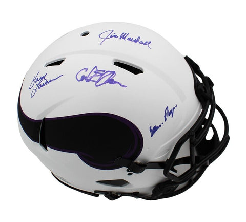 Purple People Eaters Signed Minnesota Vikings Speed Authentic Lunar NFL Helmet
