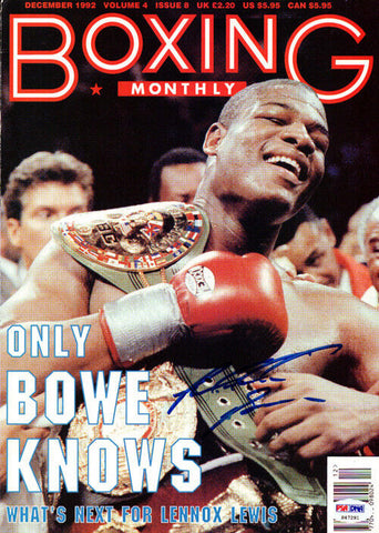 Riddick Bowe Autographed Signed Boxing Monthly Magazine Cover PSA/DNA #S47291