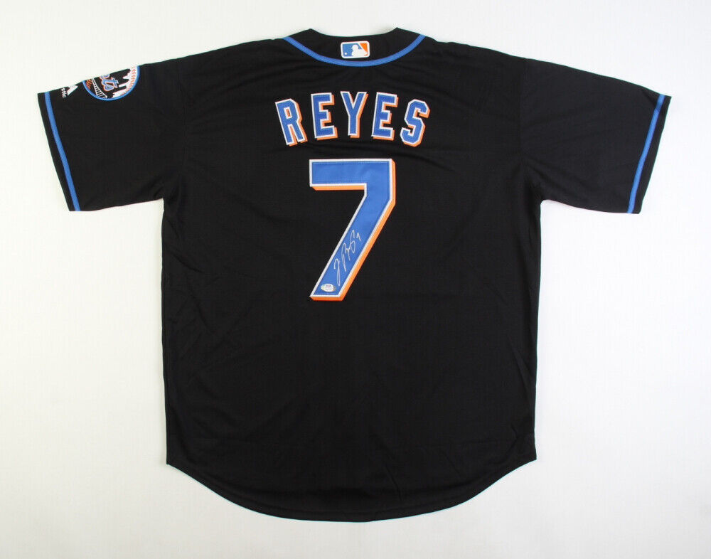 Jose Reyes Signed New York Mets Majestic Jersey (PSA COA) 4xAll