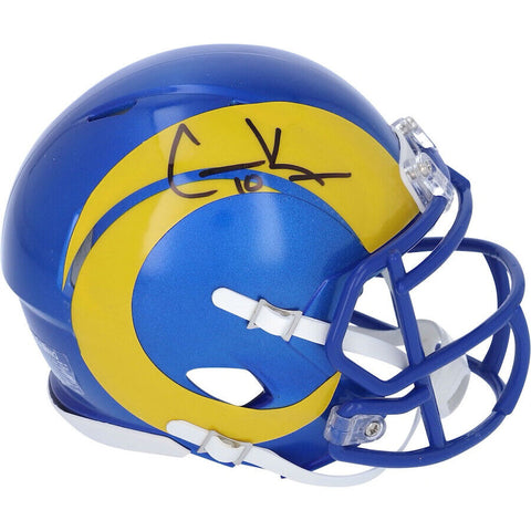 COOPER KUPP Autographed Los Angeles Rams Speed Mini Helmet FANATICS