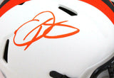 Odell Beckham Signed Browns Lunar Speed Mini Helmet-Beckett W Holo *Orange