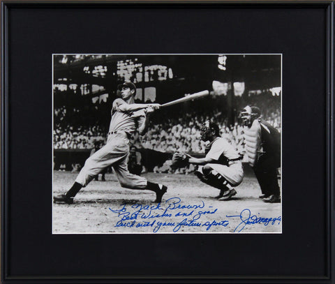 Yankees Joe DiMaggio "Best Wishes" Signed 8x10 Framed Photo BAS #AA03531