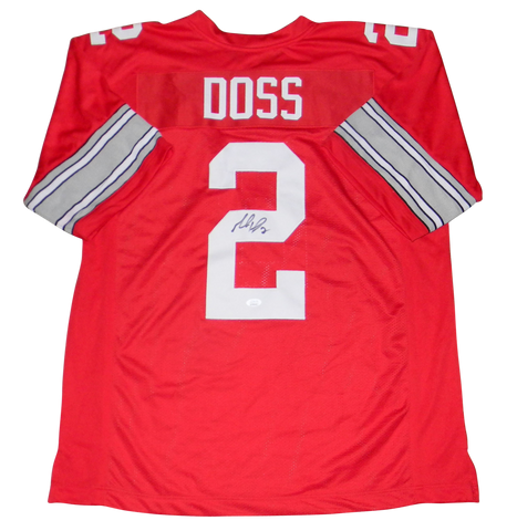 MIKE DOSS OHIO STATE BUCKEYES SIGNED AUTOGRAPHED #2 RED JERSEY JSA