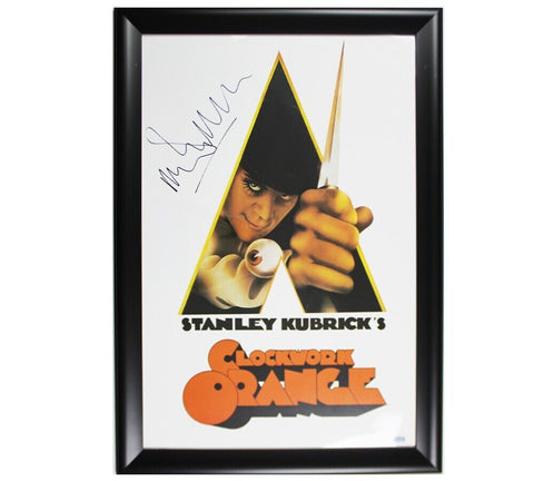 Malcolm McDowell Signed A Clockwork Orange Framed Poster