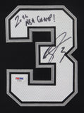 Marco Belinelli Signed Spurs 34x42 Framed Jersey "2014 NBA Champs!" (PSA Holo)
