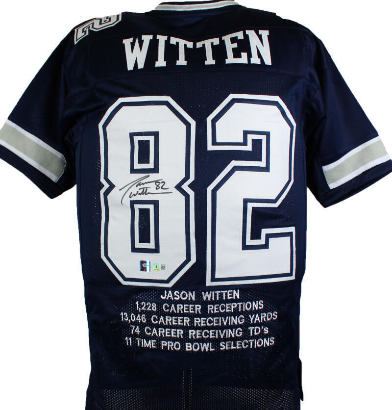 Jason Witten Autographed/Signed Dallas Cowboys White XL Jersey BAS