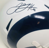 JARED GOFF Autographed Rams White Matte Full Size Speed Helmet FANATICS