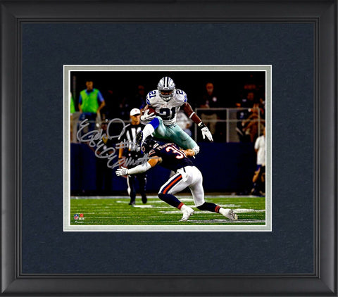 Ezekiel Elliott Dallas Cowboys Framed Autographed 8" x 10" Leaping Photograph