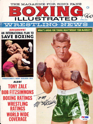 Tom McNeeley Autographed Boxing Illustrated Magazine Cover PSA/DNA #S47199