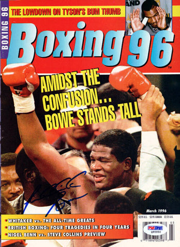 Riddick Bowe Autographed Signed Boxing '96 Magazine Cover PSA/DNA #Q95950