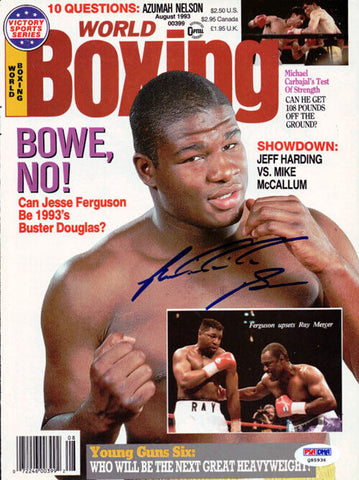 Riddick Bowe Autographed Signed Boxing World Magazine Cover PSA/DNA #Q95936