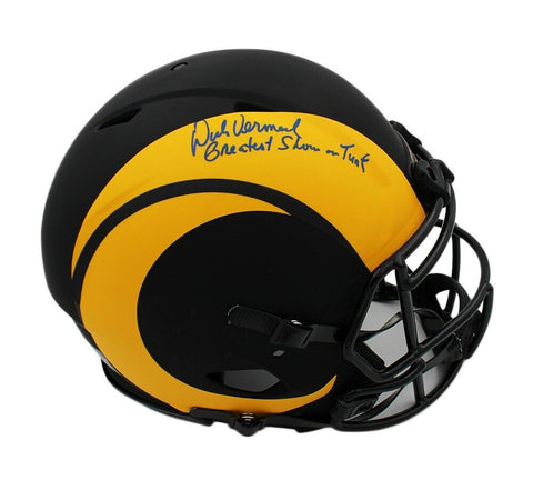 Dick Vermeil Signed Los Angeles Rams Speed Auth Eclipse Helmet - "Greatest Show"
