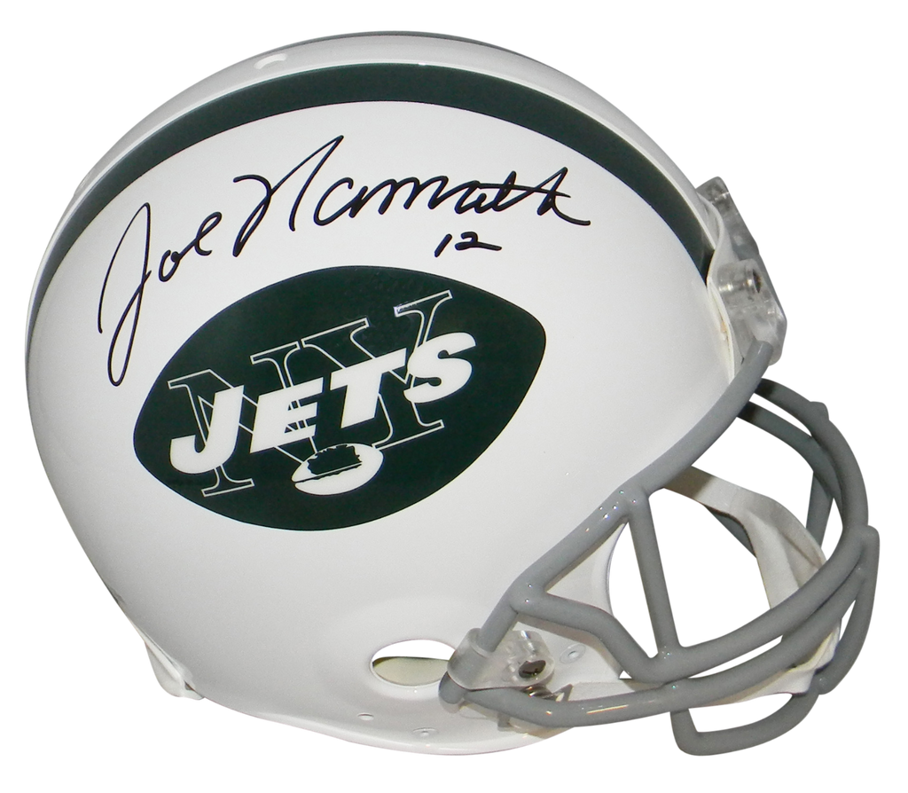 New York Jets Joe Namath Autographed Framed Green Jersey Beckett