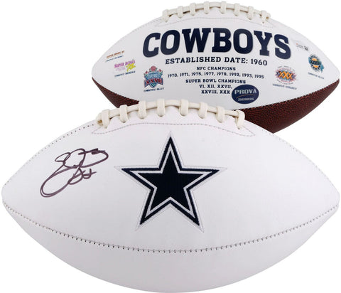 Emmitt Smith Dallas Cowboys Autographed White Panel Football - Fanatics