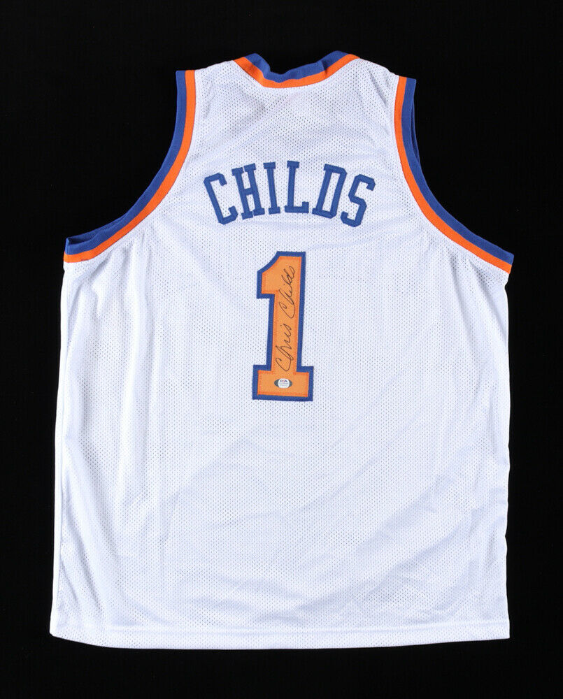 Chris Childs Signed Knicks Jersey (PSA COA) New York Point Guard