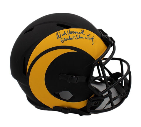 Dick Vermeil Signed Los Angeles Rams Speed Full Size Eclipse NFL Helmet Insc