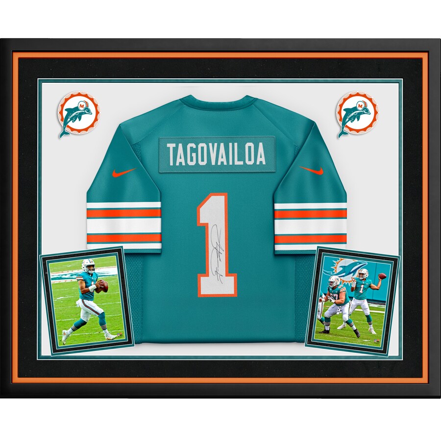 Tua Tagovailoa Miami Dolphins Autographed White Throwback Nike Limited  Jersey