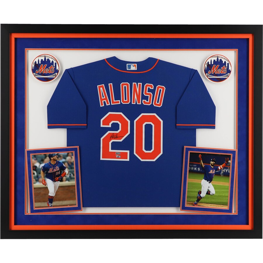 Framed Pete Alonso New York Mets Autographed White Nike Authentic