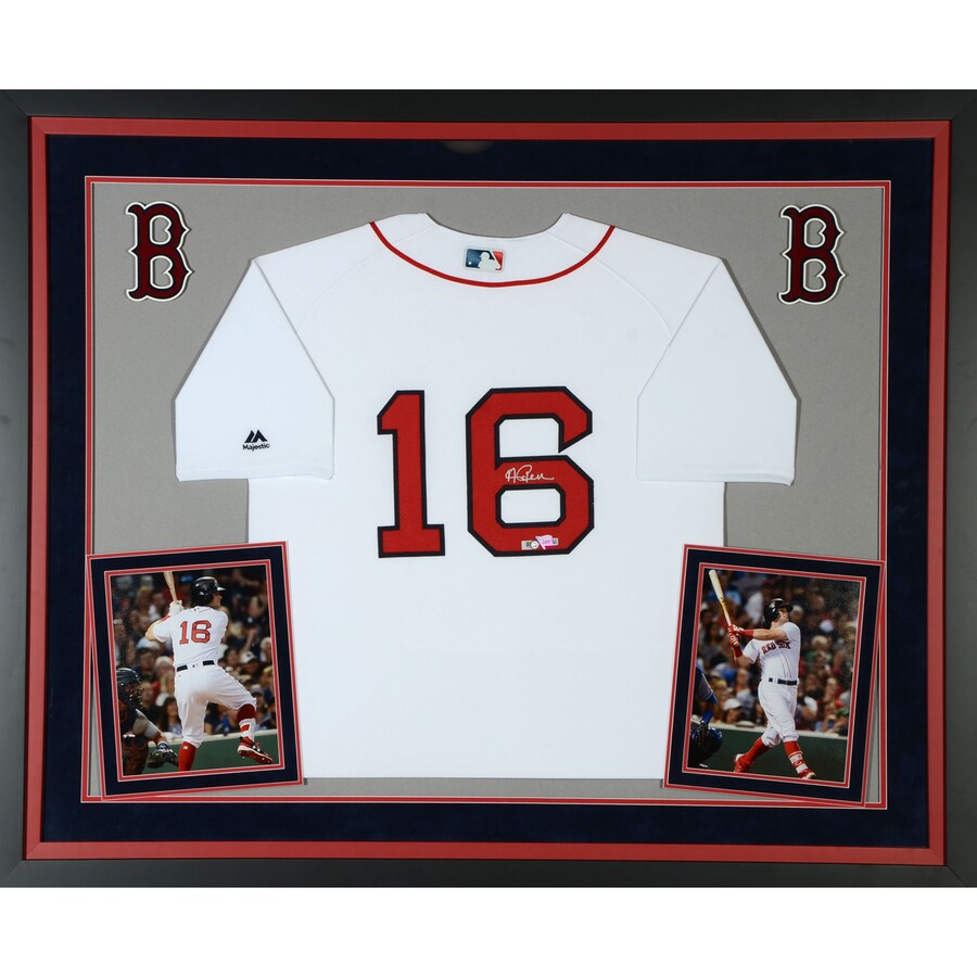 Andrew Benintendi Boston Red Sox Deluxe Framed Autographed Majestic Wh –  Super Sports Center
