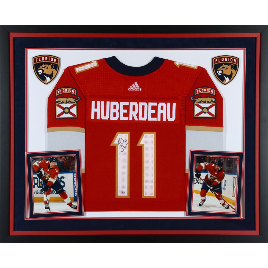 Jonathan Huberdeau Florida Panthers Deluxe Framed Autographed Red