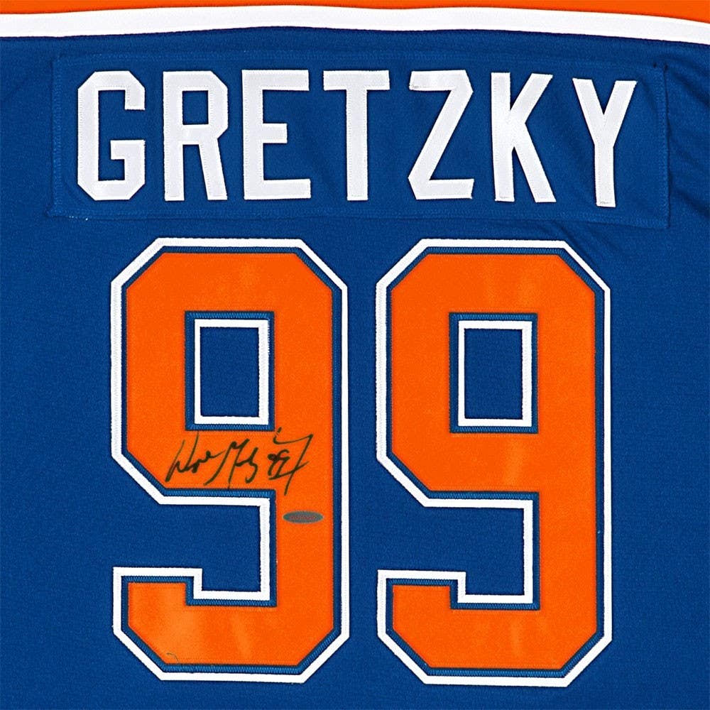 Upper Deck Wayne Gretzky Edmonton Oilers Autographed White CCM Heroes of Hockey  Jersey