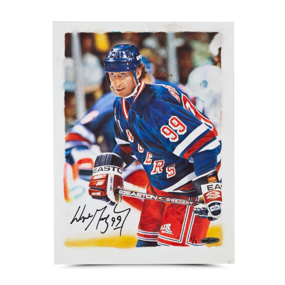 Wayne Gretzky Autographed New York Rangers Final Game 11X14 Photo