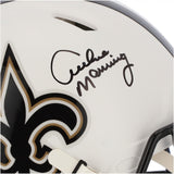 Archie Manning New Orleans Saints Signed Flat White Alternate Authentic Helmet